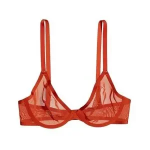 CUUP The Plunge- Mesh Bra In Color Mars NWT