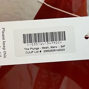 CUUP The Plunge- Mesh Bra In Color Mars NWT