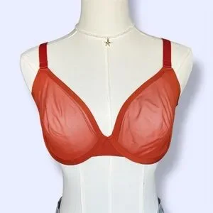 CUUP The Plunge- Mesh Bra in Color Mars NWT