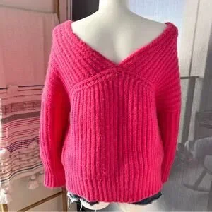 Cuyana Pinm Wool Alpaca Blend V-Neck Chunky Knit Slouchy Sweater Women’s XS / S