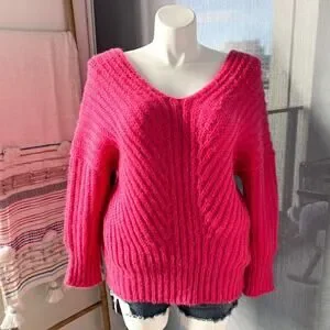 Cuyana Pinm Wool Alpaca Blend V-Neck Chunky Knit Slouchy Sweater Women’s XS / S