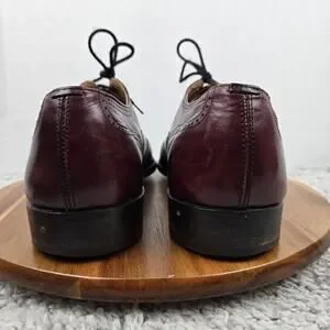 Dack's Burgundy Kangaroo Leather Business Wingtip Oxford Dress Shoe Mens 11