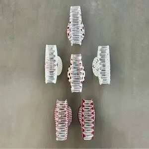 Dark Red Burgundy Polka Dot Coquette Girl 3.5” Cream Lobster Claw Hair Clip