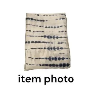 Darzzi Shibori Throw Indigo Natural
