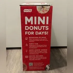 Dash Express Mini Donut Maker- New In Box
