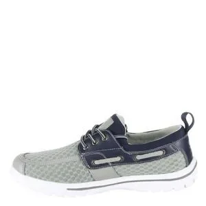 Del Marina 3-01 Skuze Men’s Boat shoes Size 11.5 Gray Navy Mesh