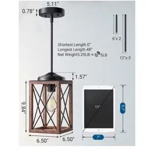 DEWENWILS Rustic Pendant Light Fixture NIB