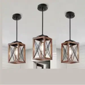 DEWENWILS Rustic Pendant Lights (3PC’s) NIB