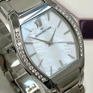 Diamond Hill Swiss Made Stainless Tonneau MOP Dial Men’s? Unisex Dress Watch