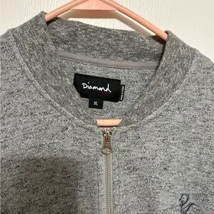 Diamond Supply Co. Heather Gray Bomber Jacket