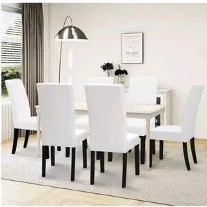 Dining Chair Slip Covers Set Stretch Solid Ceremony Banquet Home White