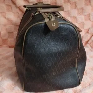 Dior Elegant Black And Brown Duffel Bag