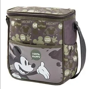 Disney Baby Mickey Mouse Insulated Green Logo Bottle Carry Zipper Shoulder Bag