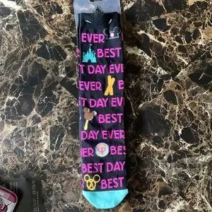 Disney “best day ever” socks brand new