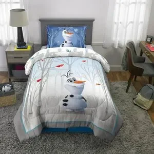 Disney Frozen Olaf Kids Comforter And Sham 2-Piece Set Twin/Full Reversible