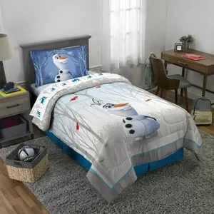 Disney Frozen Olaf Kids Comforter And Sham 2-Piece Set Twin/Full Reversible