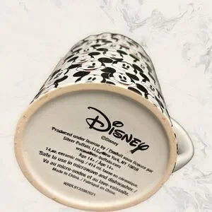 Disney Mickey Coffee Mug - 14 Oz - Black And white