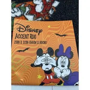 Disney Mickey Minnie Pluto Donald Daisy Goofy Halloween Accent Rug 20" X 32" NWT