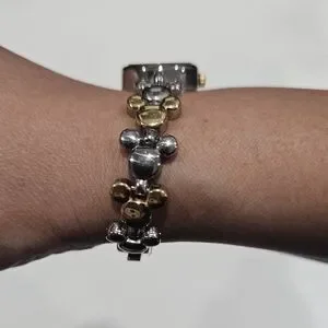 Disney Mickey Mouse Two-Tone Gold & Silver Women's Watch New Battery