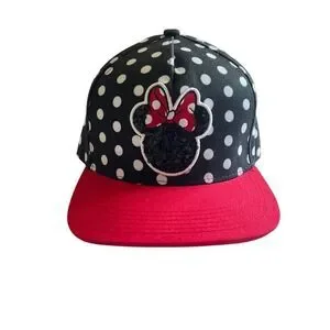 Disney Minnie Mouse Bow Snapback Polka Dot Hat