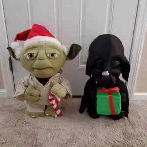 Disney Star Wars Darth Fader & Yoda Christmas Porch Greeters Decorations Disney Star Wars Darth Fader & Yoda Christmas Porch Greeters Decorations