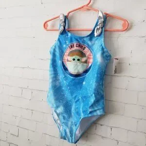 Disney Star Wars Yoda The Child One-Piece Swim Suit Size Toddler 2T Girls NEW