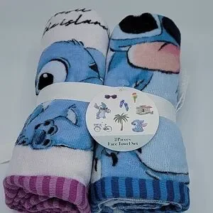 Disney Stitch Face towels 2 pack