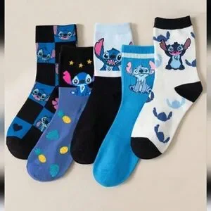 Disney Stitch Woman's Sock Set - 5 Pairs