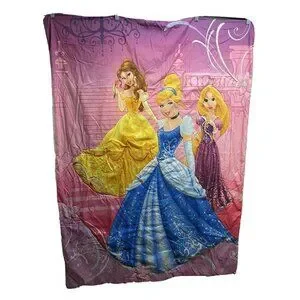 Disney Vintage Cinderella Princesses Reversible Comforter Blanket Throw 56x41