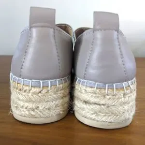 DKNY Leather Coastal Minimalist Preppy Neutral Chic Capsule Espadrille 6 ½