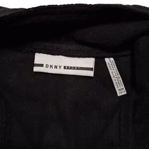 DKNY Sport Black Fleece Zip Jacket Boys M 10–12 Full Zip Pockets Warm Layer