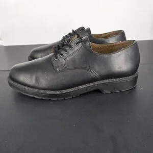 Dockers Oxford Dress Work Shoe Mens 10 Black Leather Non Slip Grip Derby 90-2001