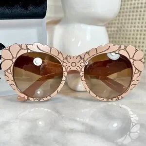 Dolce And Gabbana Pink/Brown Gradient DG4267 Brocade Cat Eye Sunglasses