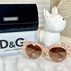 Dolce and Gabbana Pink/Brown Gradient DG4267 Brocade Cat Eye Sunglasses