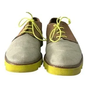 DONALD J PLINER "SIMON" Lace Up Oxfords Shoes Brown Gray Green Size 8
