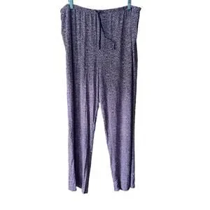 Donna Karan Sleepwear Women's Geometric Jersey Knit Pajama Pant Purple Size 2X
