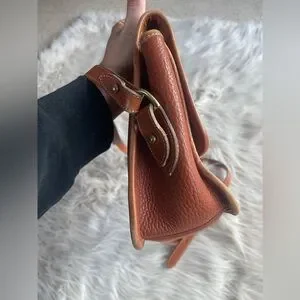 Dooney And & Bourke All Weather Pebble Leather Brown Crossbody Bag Made In USA