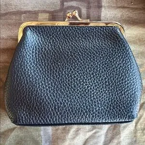 Dooney & Bourke Black Leather Kisslock Wallet