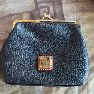 Dooney & Bourke Black Leather Kisslock Wallet