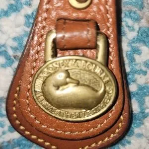 Dooney & Bourke Tan Leather Key Holder With Gold Accent