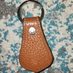 Dooney & Bourke Tan Leather Key Holder With Gold Accent