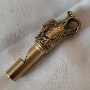 Dragon Design Brass Whistle