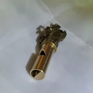 Dragon Design Brass Whistle