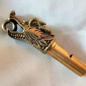 Dragon Design Brass Whistle