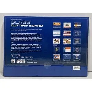 Duck House Milwaukee Brewers Glass Cutting Board W/ 2-Piece Display Stands NIB