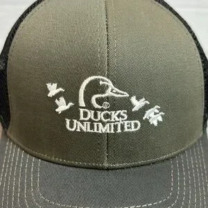DUCKS UNLIMITED Black & Olive Green Cap
