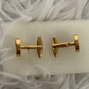 Dunhill “d” Cufflinks Gold And Silvertone