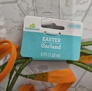 Easter Spiral Orange Carrot Spray Coiled Carrot Garland Spring Decor New