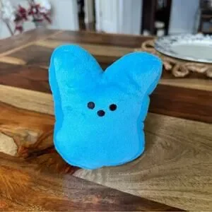 Easter Toy Peeps Plushie Bunny Stuffed Animal Holiday Gift Blue