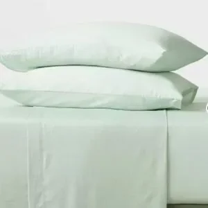 Easy Care Cotton Blend Sateen Sheet Set - Room Essentials Mint Dot